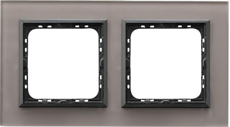 Ospel Ramka podwójna Sonata szkło szary (R-2RGC/41/25)