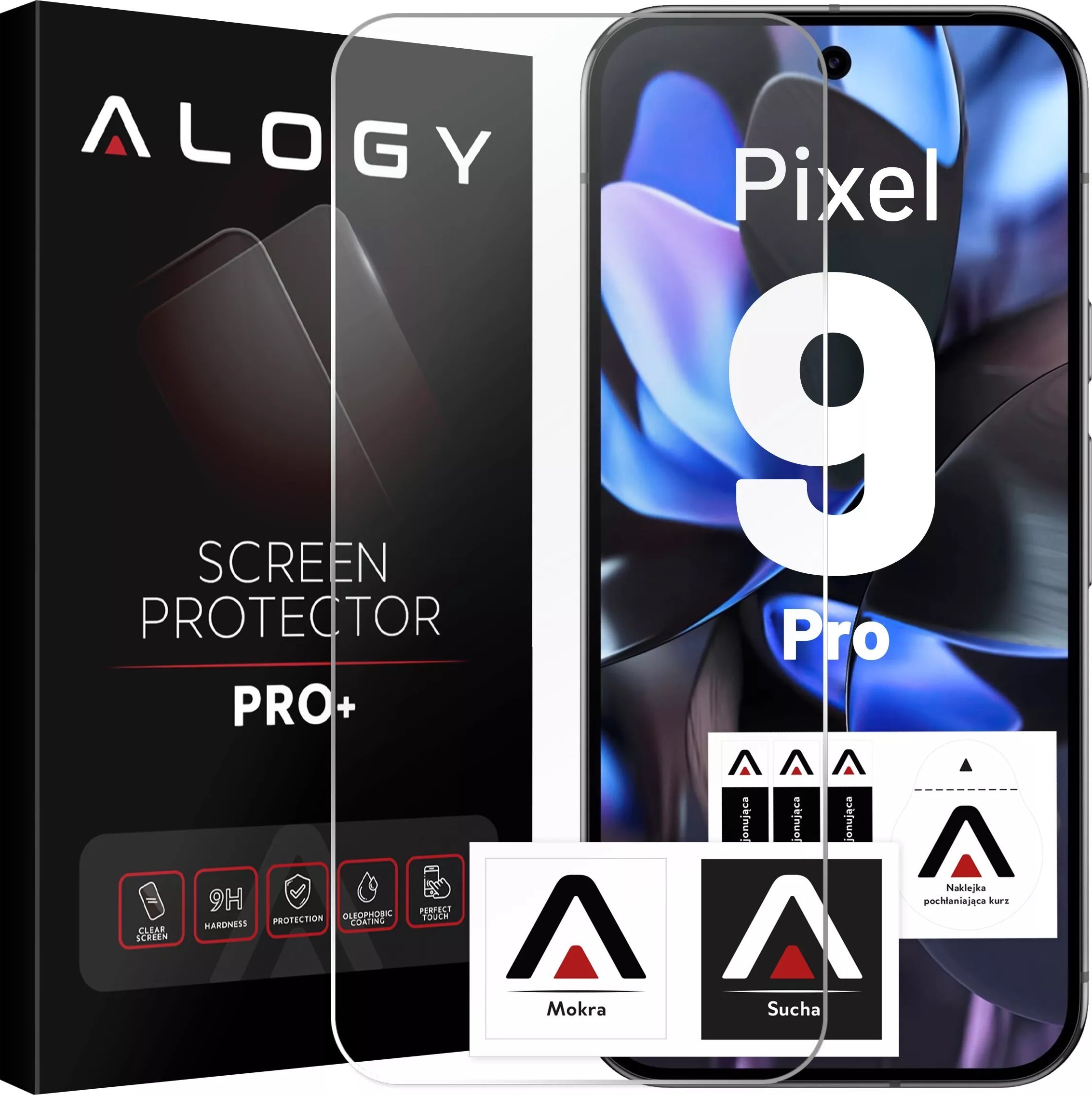 Alogy Szkło hartowane do Pixel 9 Pro ochronne szkiełko na ekran 9H Alogy Heavy Pro+