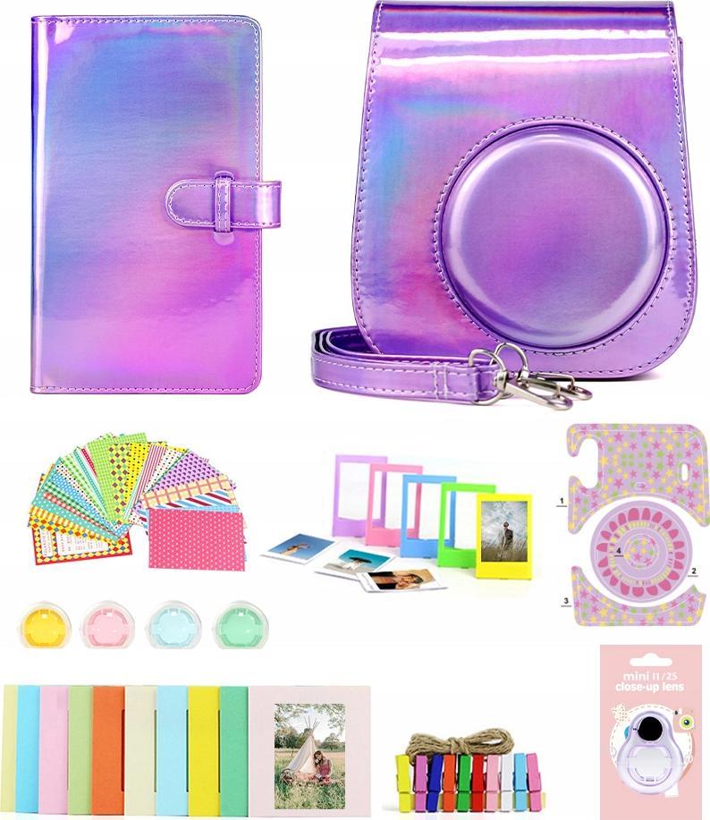 Pokrowiec LoveInstant Zestaw 8w1 Futerał Album - Fujifilm Instax Mini 11 / Fioletowy Błysk