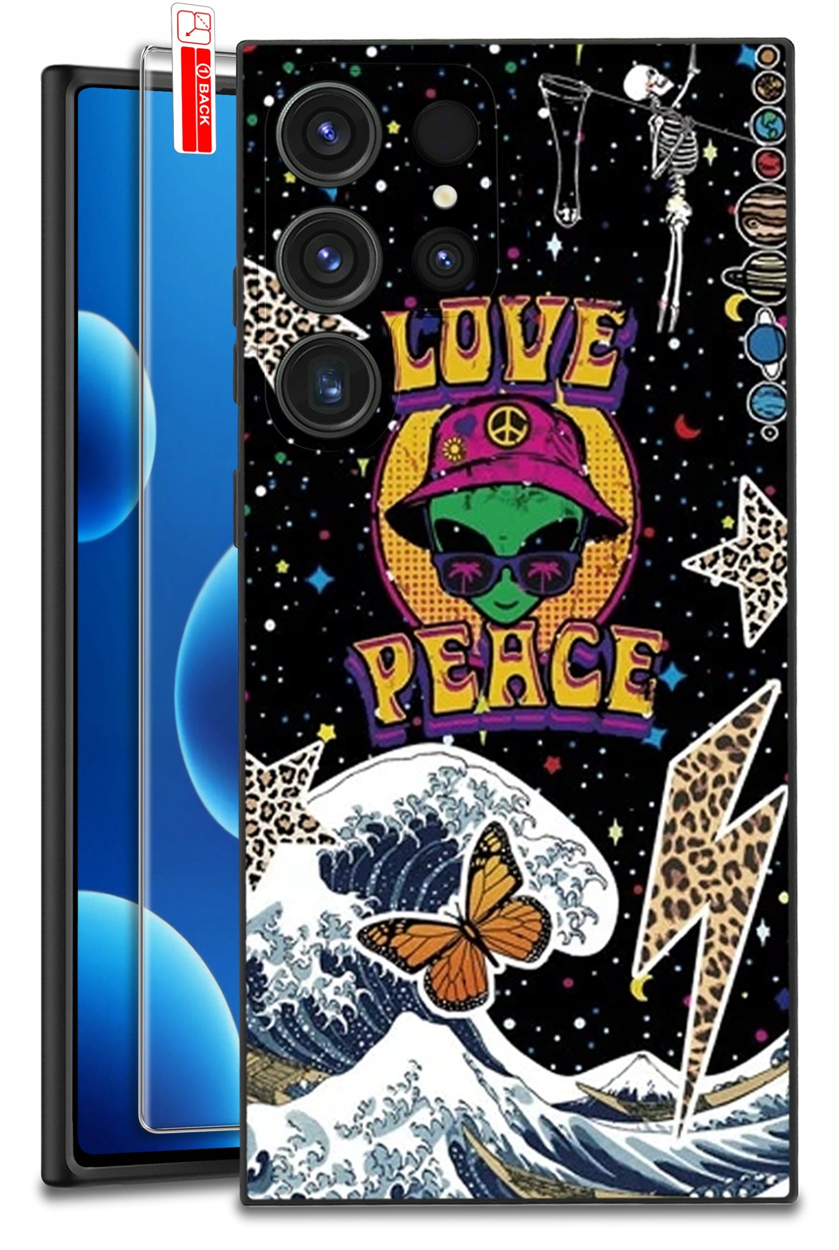 ETUI do Samsung Galaxy S25 Ultra WZORY | SILIKONOWE MATT CASE + SZKŁO 9H