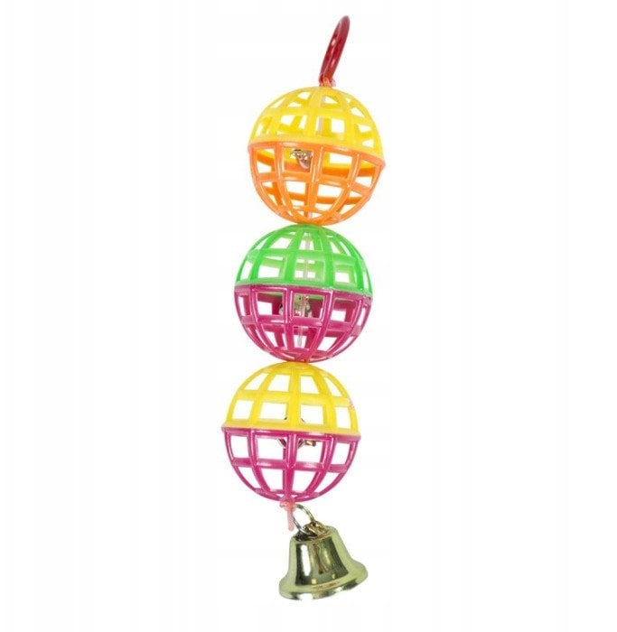 DUVO+ ZABAWKA DLA PTAKÓW PIŁECZKI Z DZWONKIEM 15cm