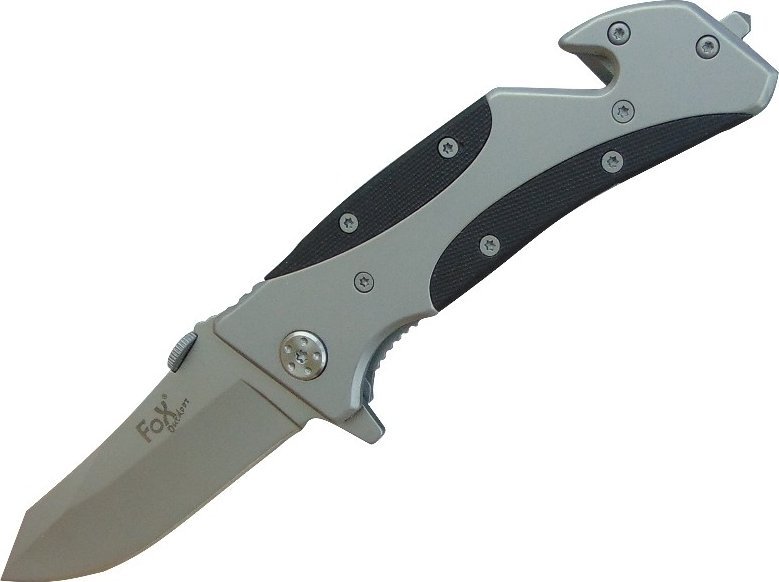 Fox NÓŻ SKŁADANY RATOWNICZY SREBRNY