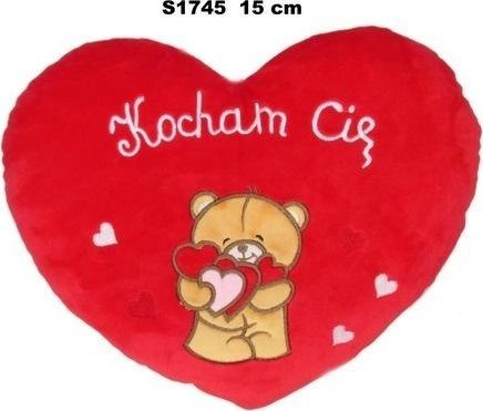 Poduszka Serce miś 15cm