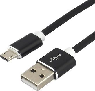 Kabel USB EverActive USB-A - microUSB 1 m Czarny (CBS-1MB)