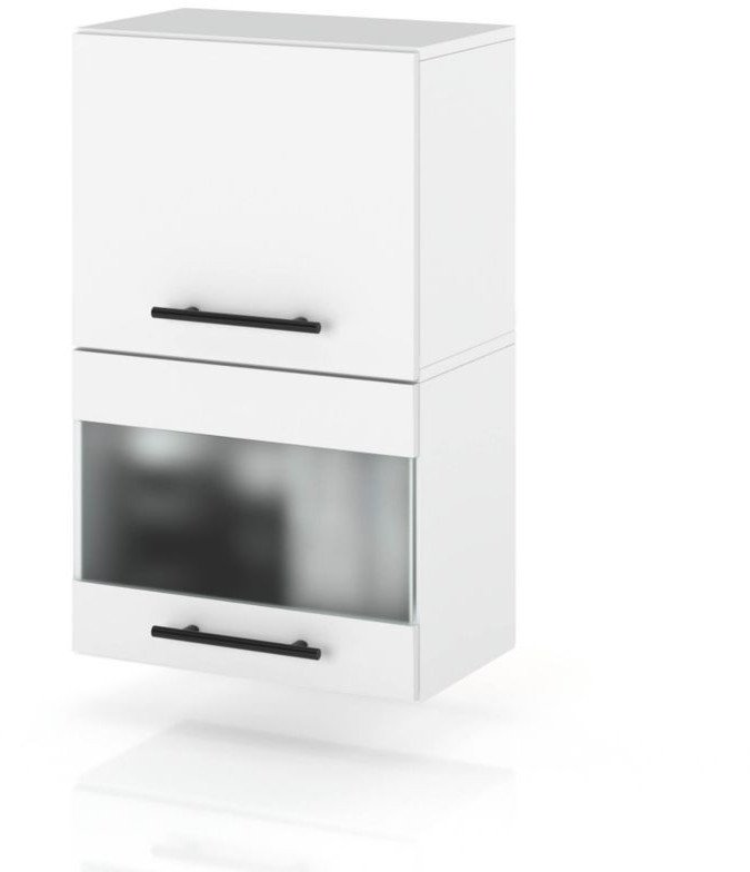 szafka kuchenna wisząca witryna ze szkłem klapowa 40cm spremium biały mat