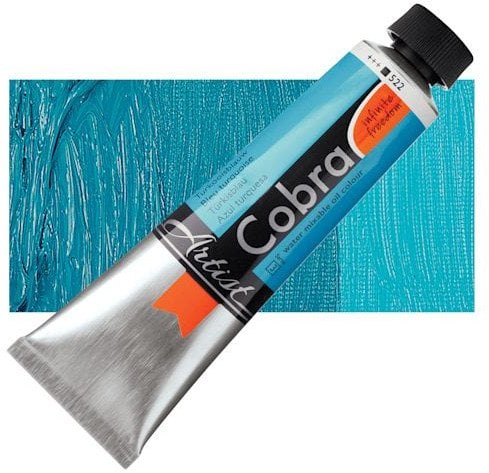 Cobra Cobra Artist Water-Mixable Oil Colour Tube Turquoise Blue 522