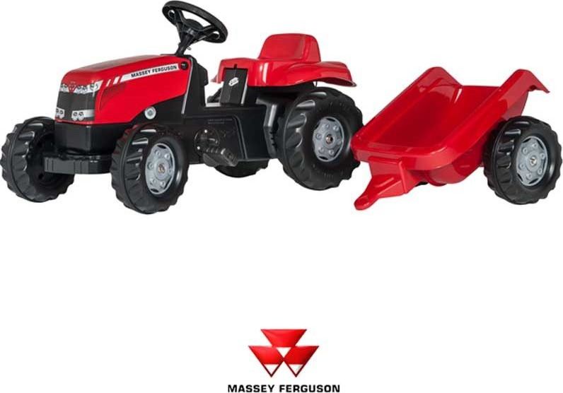 Rolly Toys Traktor na pedały Massey Ferguson z przyczepką