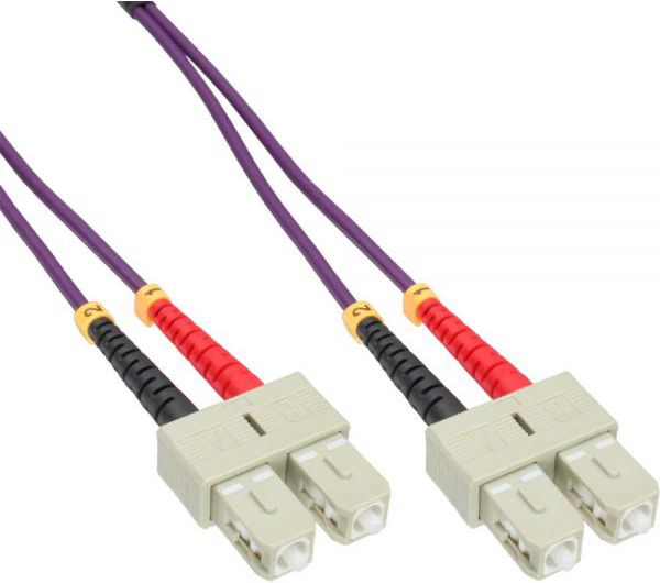 InLine Patchcord światłowodowy SC/SC, 50/125µm, OM4 15m (83515P)