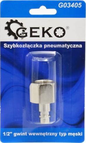 Geko SZYBKOZŁĄCZKA PNEUMATYCZNA TYP MĘSKI 1/2" GWINT WEWNĘTRZNY (BLISTER) (10/100) G03405 GEKO