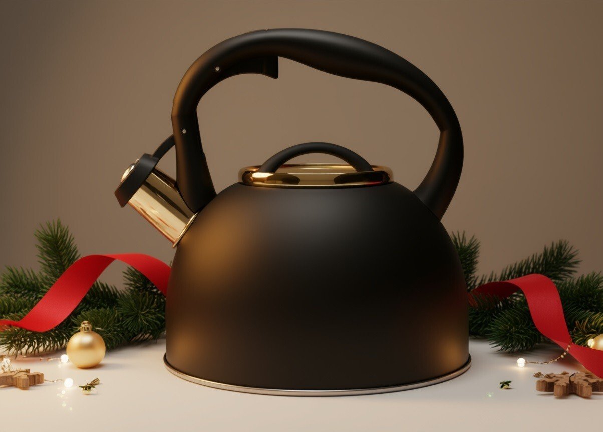 Czajnik tradycyjny z gwizdkiem 2,5 L Royal czarny