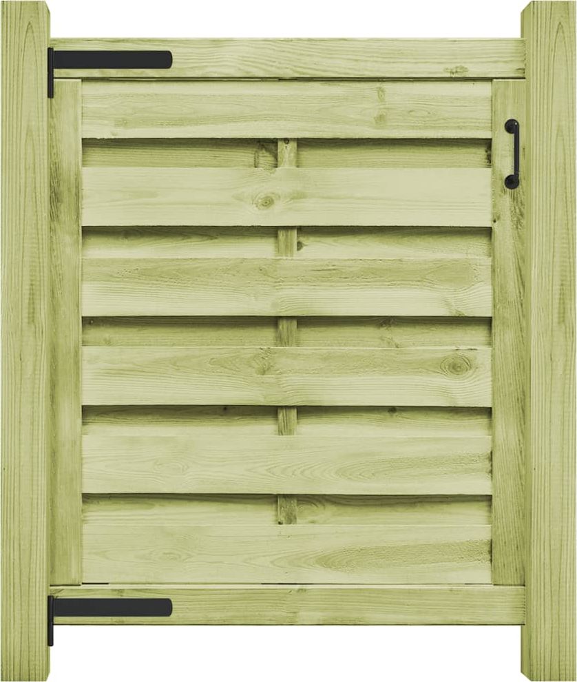 vidaXL Furtka ogrodowa, impregnowana sosna FSC, 100x100 cm, zielona