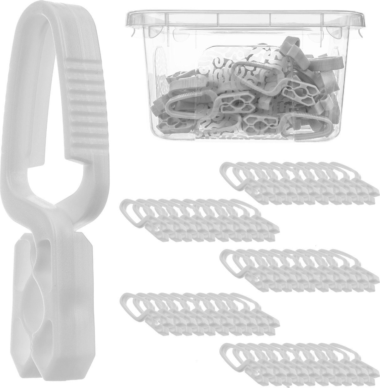 Kadax KADAX Klamerki na pranie 50szt+multibox 0302 biały