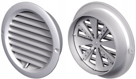 Kratka wentylacyjna okrĄga regulowana z konierzem fi 125mm MW125KOR