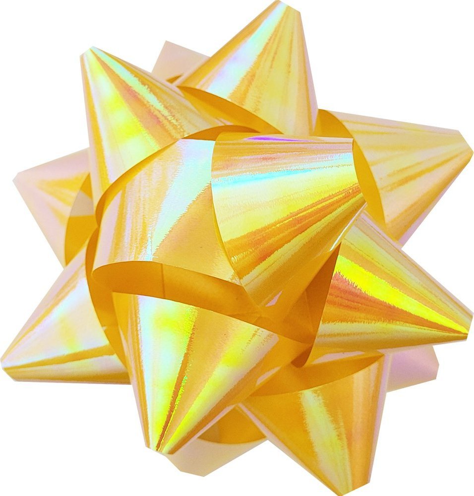 Fastima Rozetka Żółta KOKARDA do prezentów 11cm 10ŚR