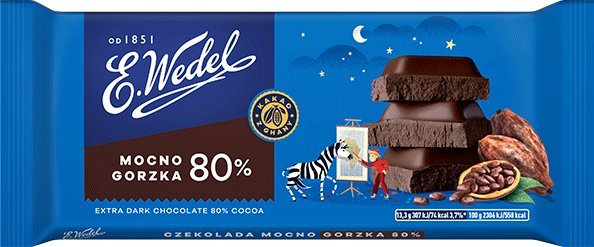 WEDEL Czekolada Mocno Gorzka 80% (80g)