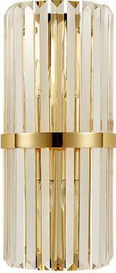 Kinkiet Copel Ścienna LAMPA glamour CGSCONCELUX COPEL półokrągła OPRAWA szklany kinkiet pałacowy kryształki crystals przezroczyste mosi