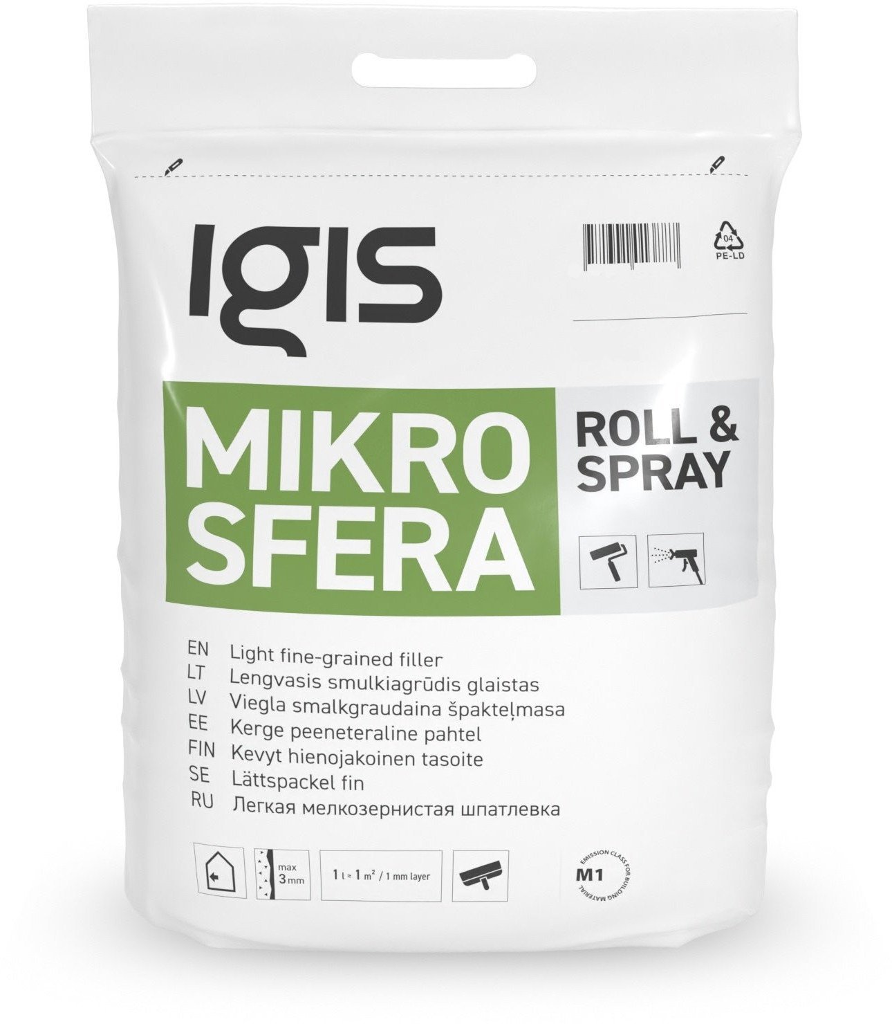FILLER MIKROSFERA ROLL&SPRAY BAG 15L