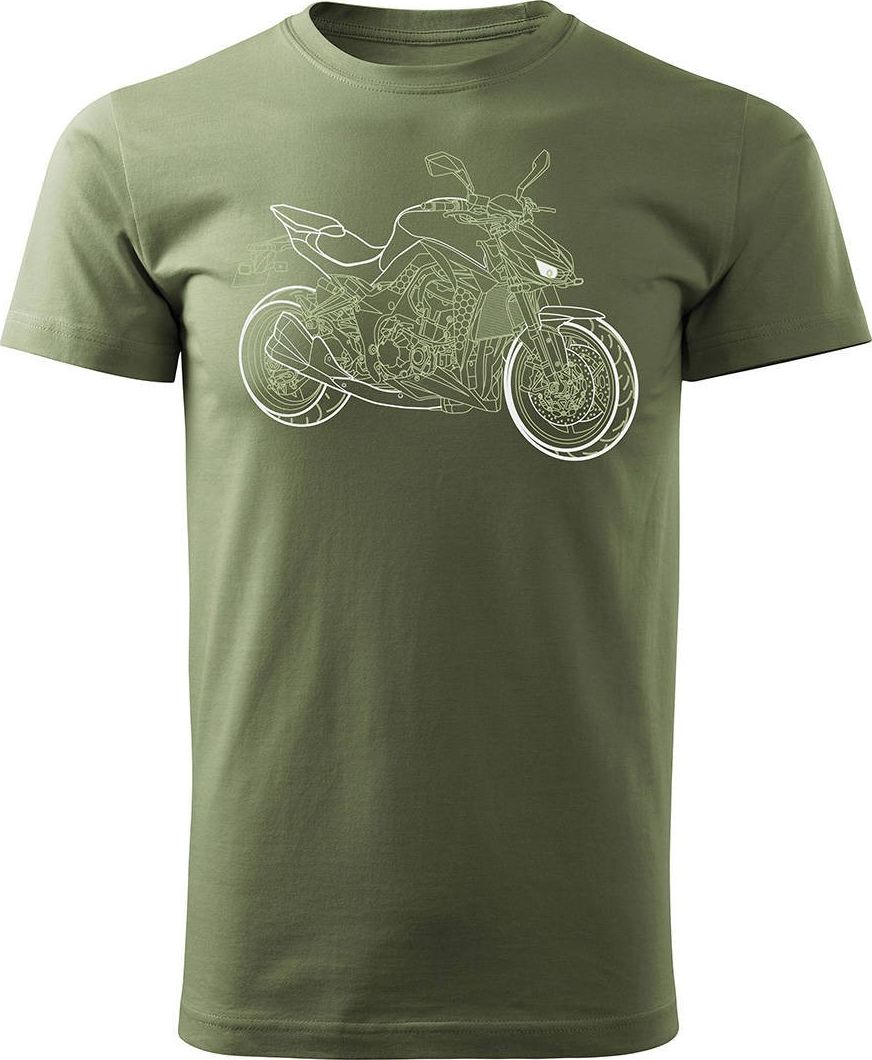 Topslang Koszulka motocyklowa na motor Kawasaki 1000R męska khaki REGULAR M