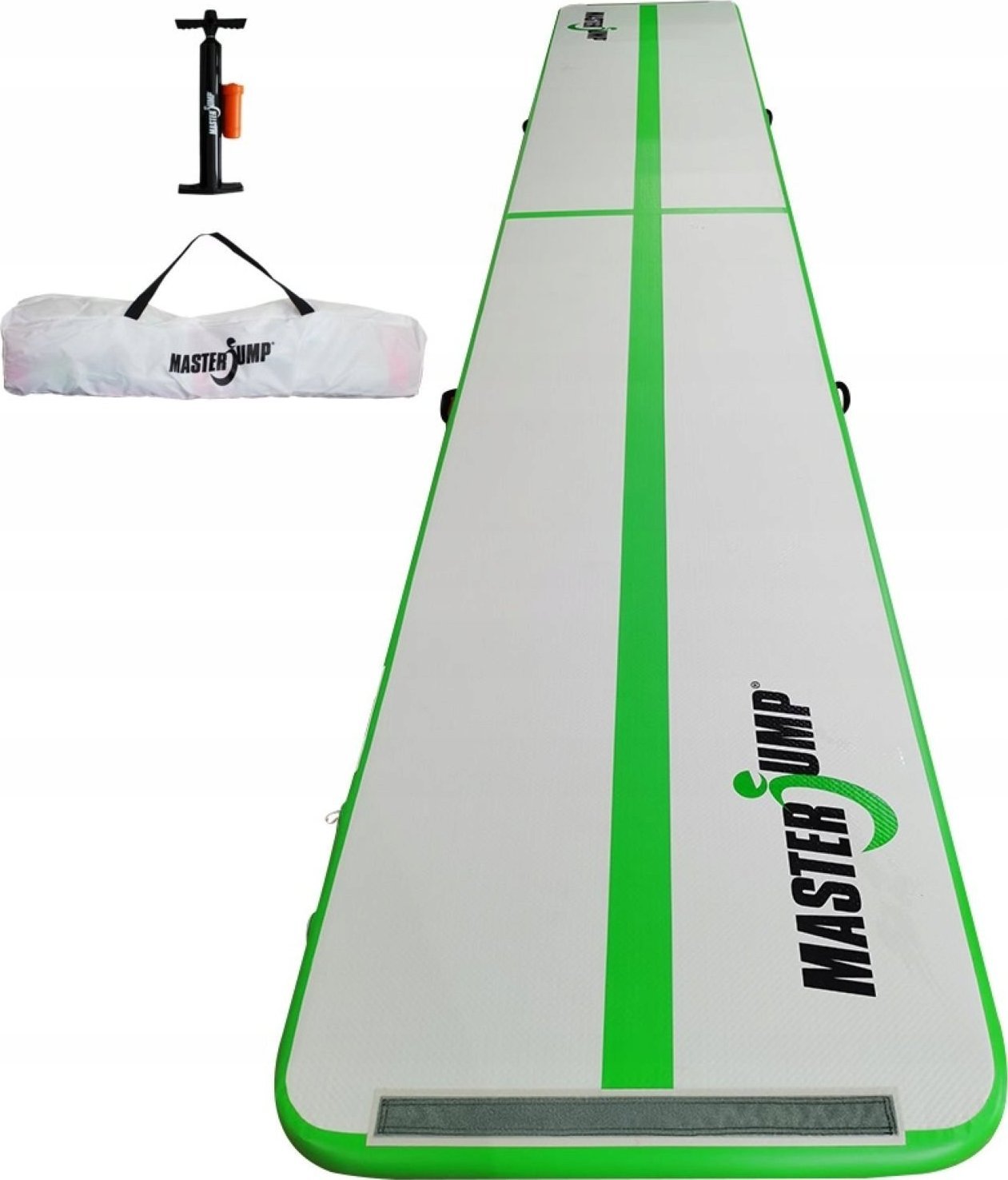Master Dmuchany materac gimnastyczny MAS-B874-G 600 cm x 100 cm x 10 cm zielony