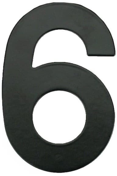HOUSE NUMBER 6 MB-6 145MM BLACK