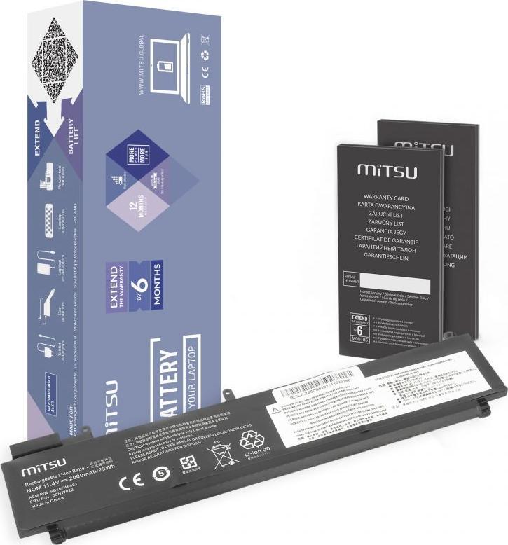 Bateria Movano bateria mitsu Lenovo Thinkpad T460s, T470s - tylna bateria