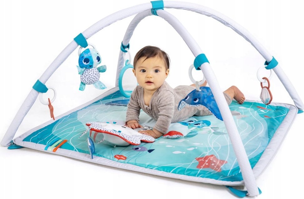 Tiny Love Mata edukacyjna z pałąkami i karuzelą - Skarby Oceanu 2w1