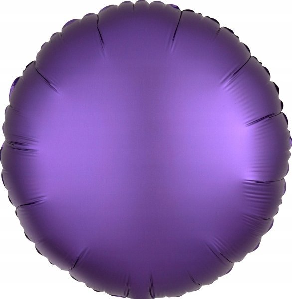 AMSCAN Balon foliowy Lustre fioletowy okrągły 43cm 9914128