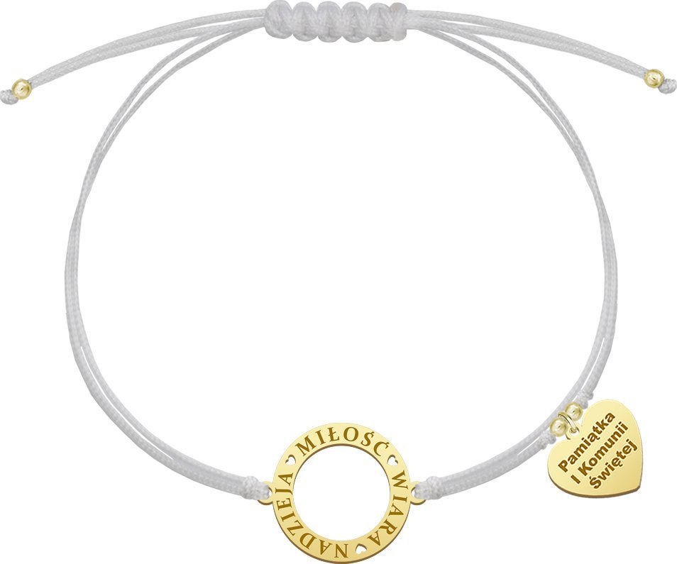 Radziszewska Jewellery Wiara Nadzieja Miłość Bransoletka Bierzmowanie srebro GRAWER GRATIS
