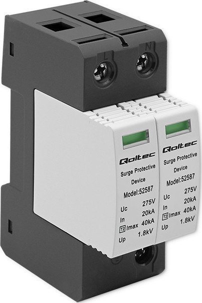 Qoltec Ogranicznik przepięć AC | 2P | 275V | T2 | B+C