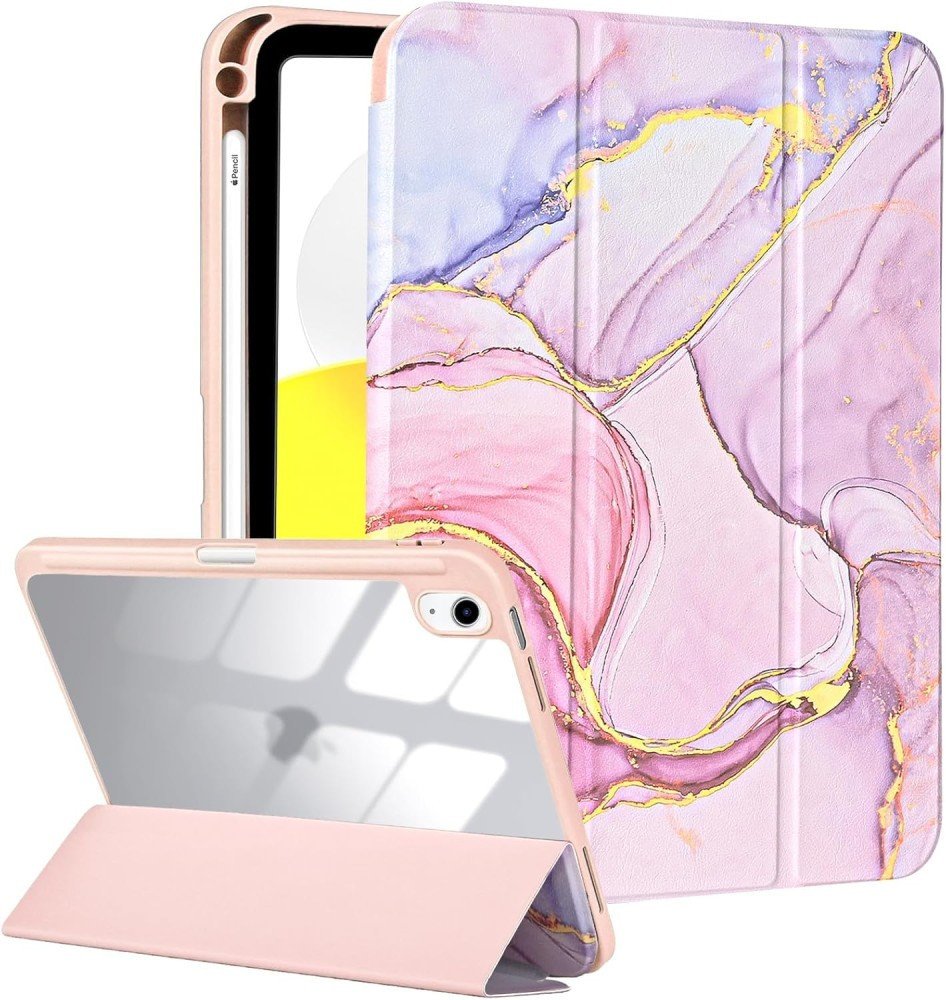 Etui Supero do Apple iPad 10.9 2022/11 2025 Smart Pencil, różowo-kolorowe