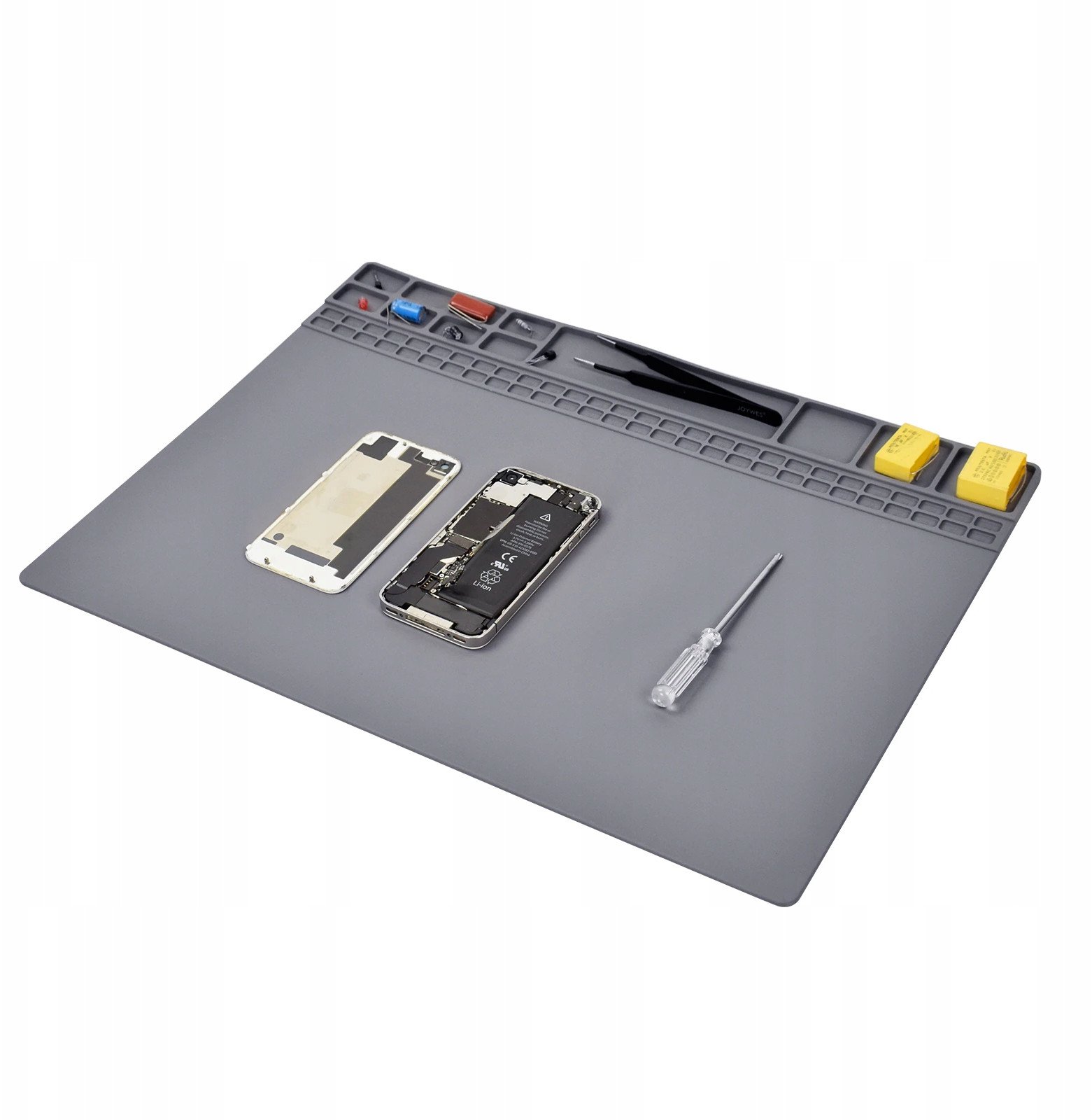 Mata Silikonowa Stołowa 35x25cm do Lutowania Antystatyczna Szara Techrebal