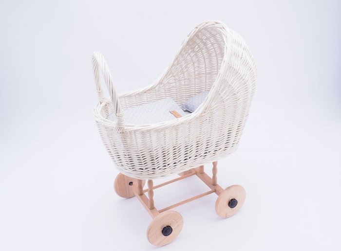 Wnuk Wózek dla lalek biały (Klasyczny/50cm)