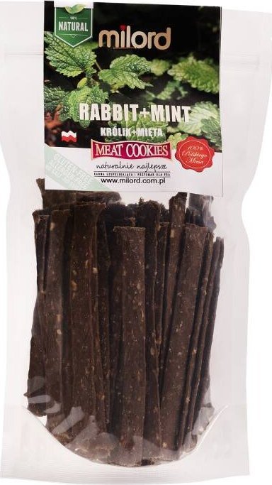 Przysmak dla psa Milord królik z miętą paski 70 g