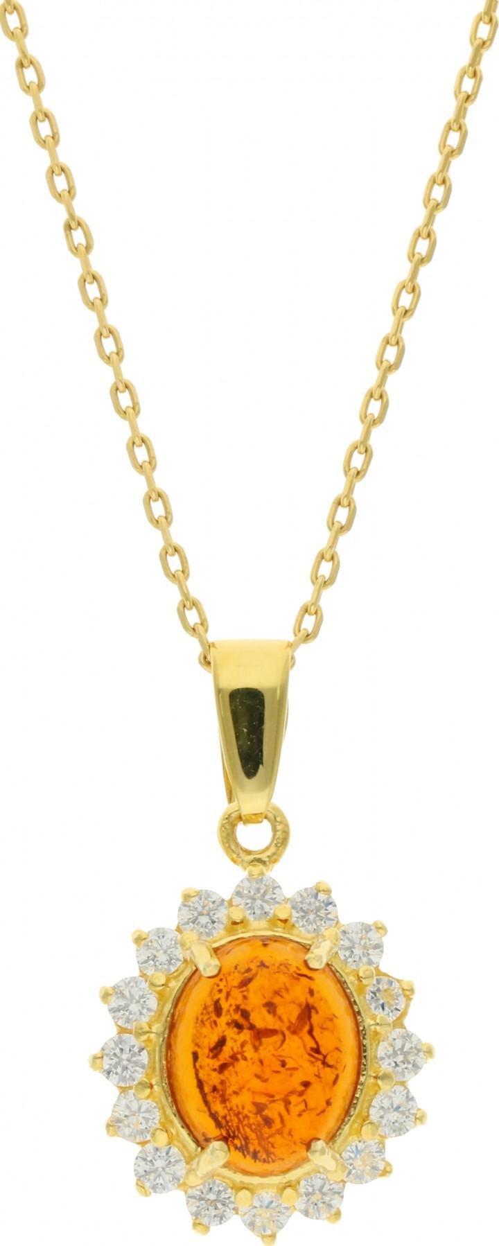 Rosanto Złota zawieszka z bursztynem 585 14k