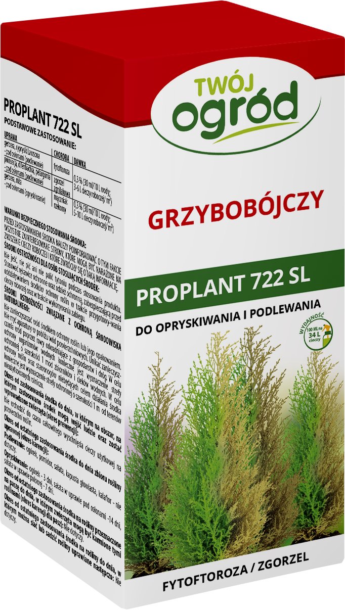Proplant 722 SL (propamokarb) Twój Ogród - środek grzybobójczy 100ml