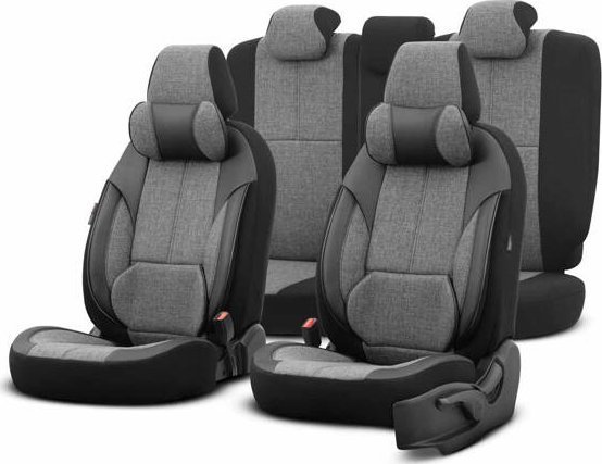 AMiO Komplet pokrowców na fotele samochodowe OTOM VOYAGER 102 SMOKED 3-ZIP