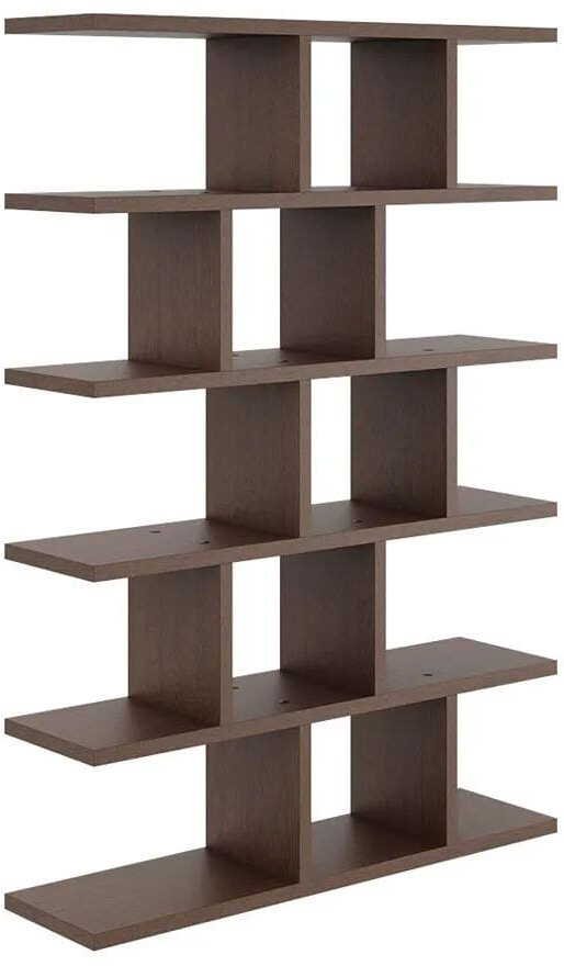 Duży regał z półkami, biblioteczka, 70x18x101 cm, wenge, mat