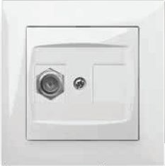 Elektro-Plast Sentia Gniazdo antenowe TV końcowe białe (1486-10)