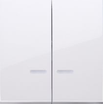 Kontakt-Simon Klawisz podwójny Simon 54 z podświetleniem biały (DKW9L/11)