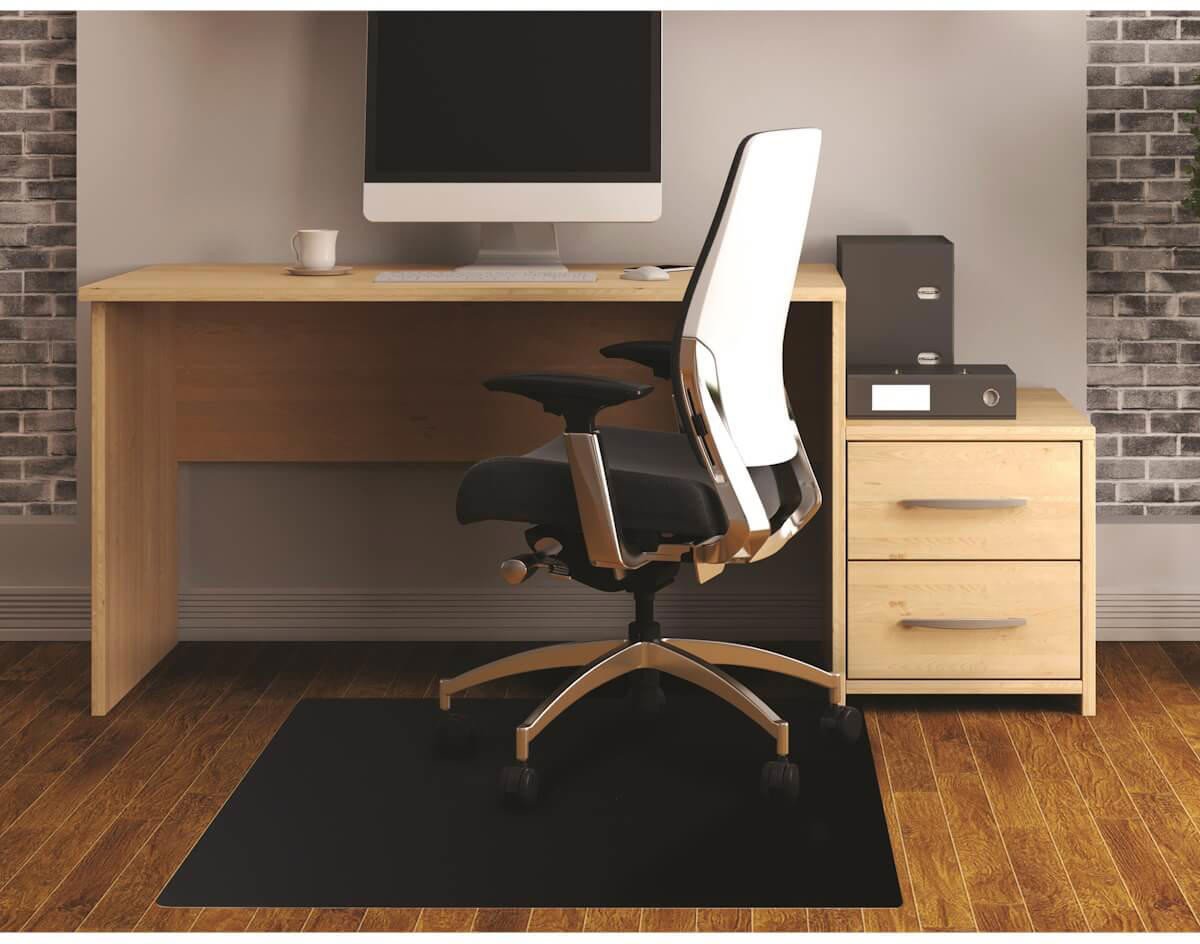 Advantage stoleunderlag PVC 120x150 cm hårdt gulv sort