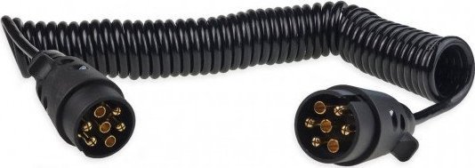 AMiO Przewód elektryczny spiralny z wtyczkami 7pin 12v 6 m