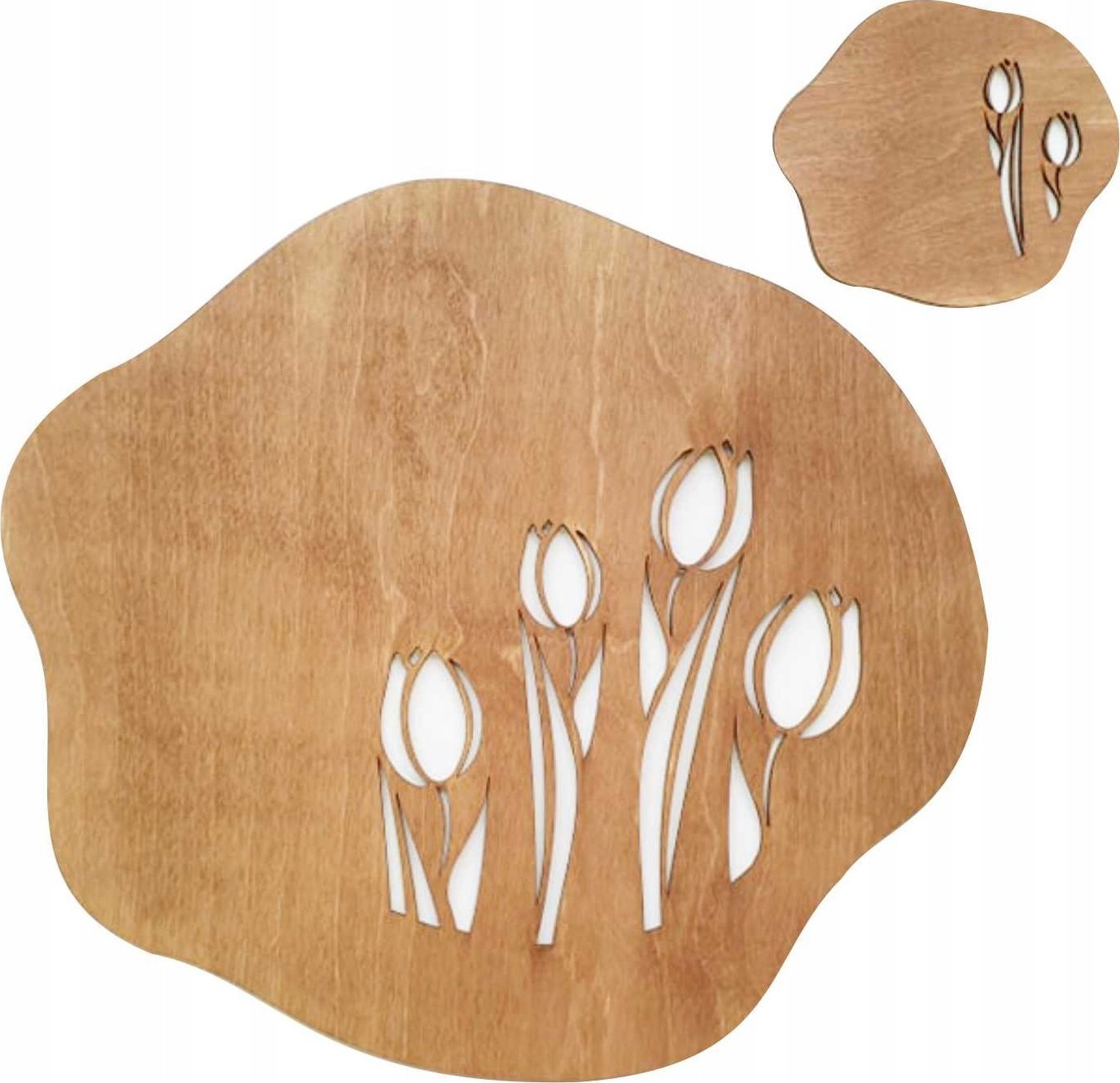 details podkładka na stół duża drewniana pod talerz