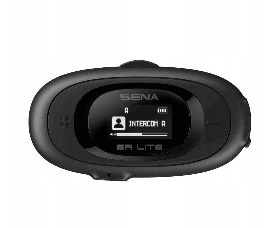 Interkom motocyklowy Sena 5R-01D 5R Lite Bluetooth 5.1 700m z wyświetlaczem LCD i uniwersalnym zestawem mikrofonów na 2 kaski