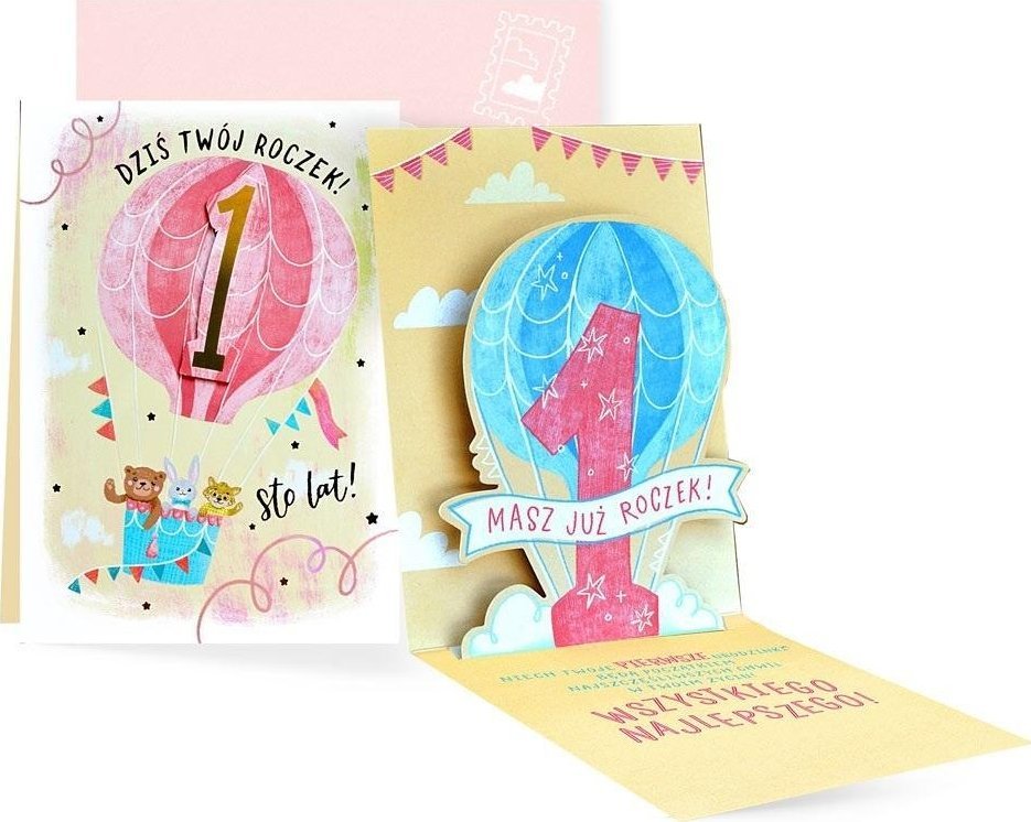 Karnet B6 Urodziny Roczek