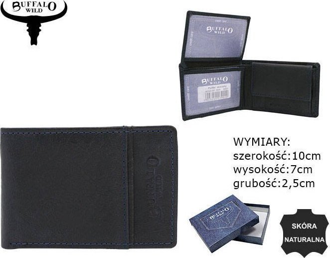 Buffalo Wild Mały, Skórzany Portfel Męski Bez Zapięcia