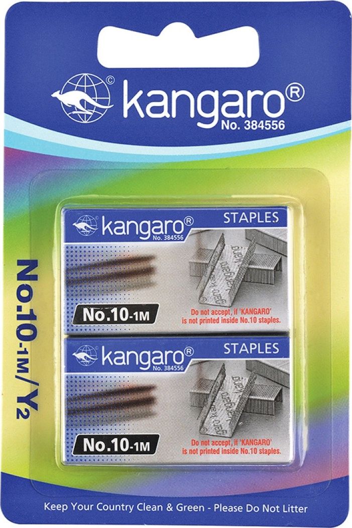 Kangaro Zszywki KANGARO, No. 10-1M, 2x1000 szt., blister