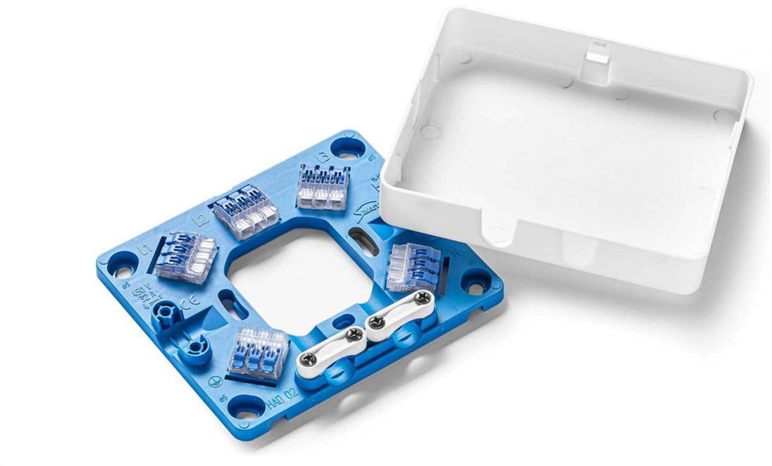 Puszka do podłączeń AGD np. kuchenek 128x110x22mm 5 szybkozłączek 4mm2 biała HAD02 35444206