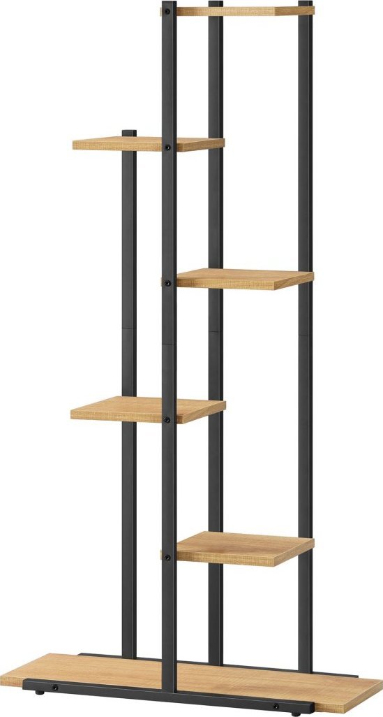 Leobert Regał kwietnik 6 półek - dąb / nogi czarne