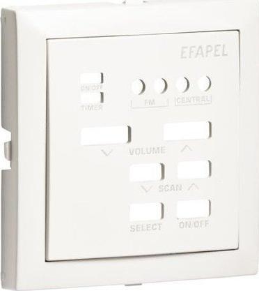 Efapel EFAPEL AQUARELLA ELEMENT CENTRALNY DO STEROWNIKA DŹWIĘKU MONO Z RADIEM ALUMINIUM 90703 TAL