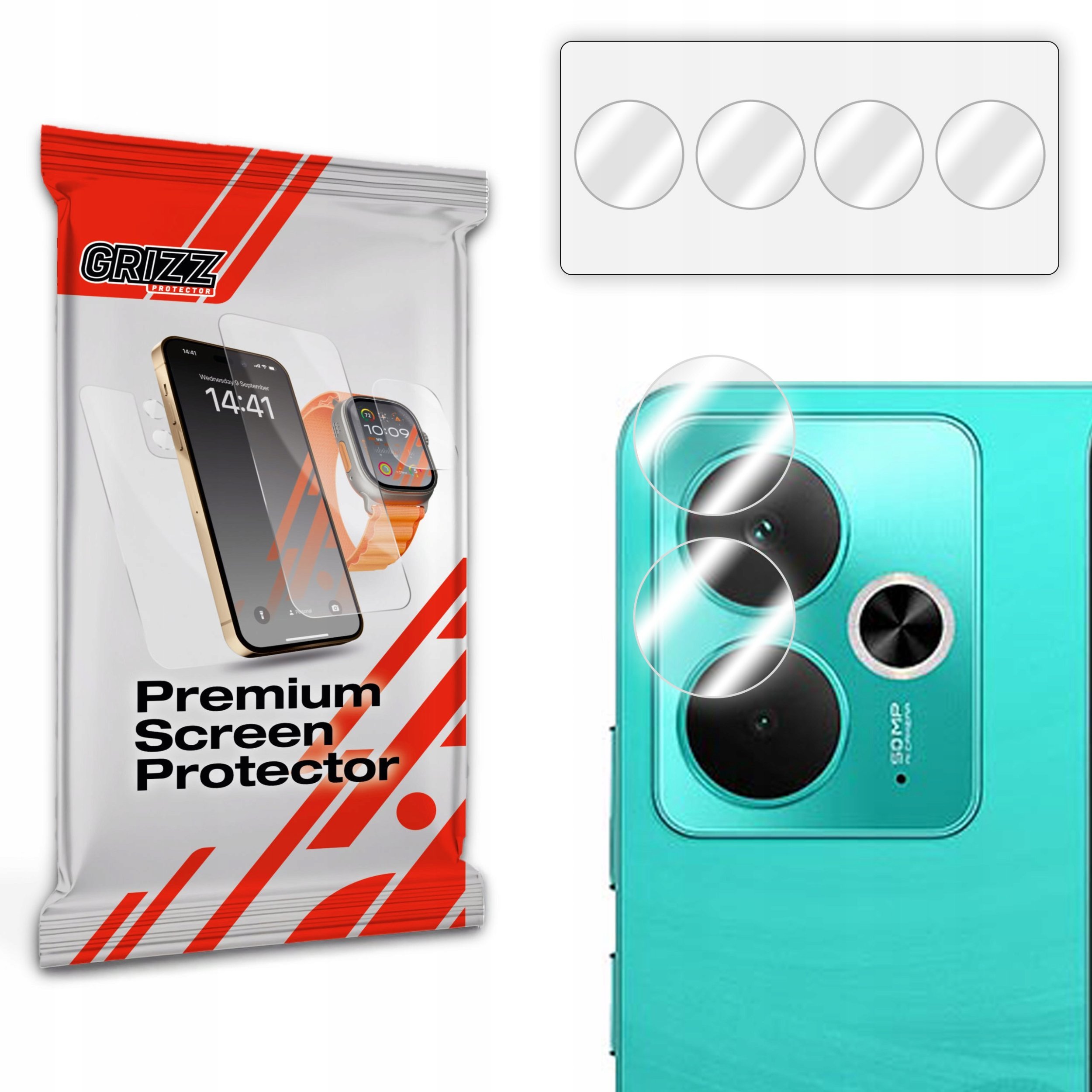 Szkło na aparat GrizzGlass HybridGlass Camera do Realme 14T